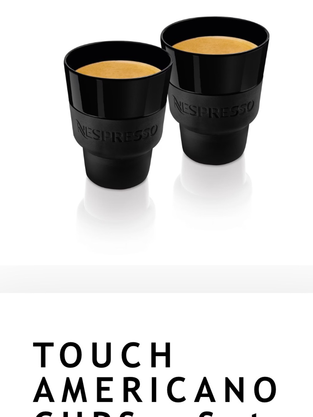 Nespresso Touch espresso cup. Black